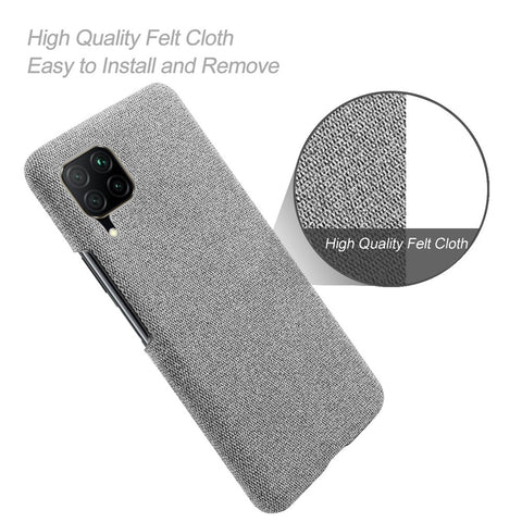 KSQ Cloth Coated Hard Plastic Phone Casing for Huawei P40 lite/nova 6 SE/Nova 7i
