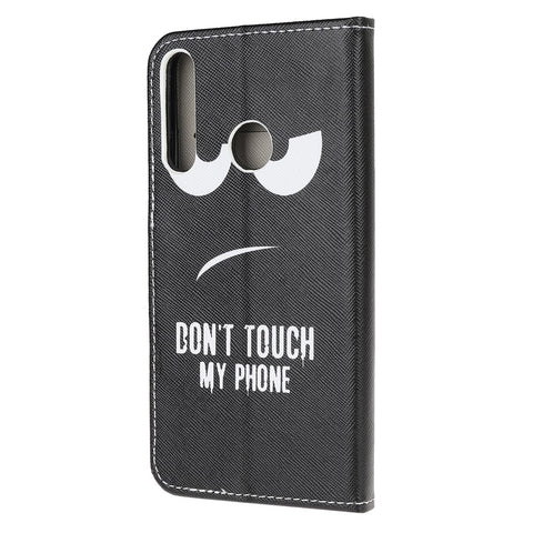 Cross Texture Patterned Stand Leather Shell Wallet Cover for Huawei P40 lite E/Y7p/Honor 9C