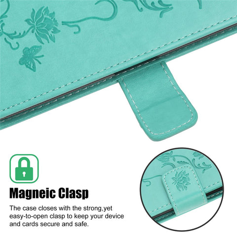 Imprint Butterfly Flower Wallet Leather Cover for  Huawei P40 lite E/Y7p/Honor 9C
