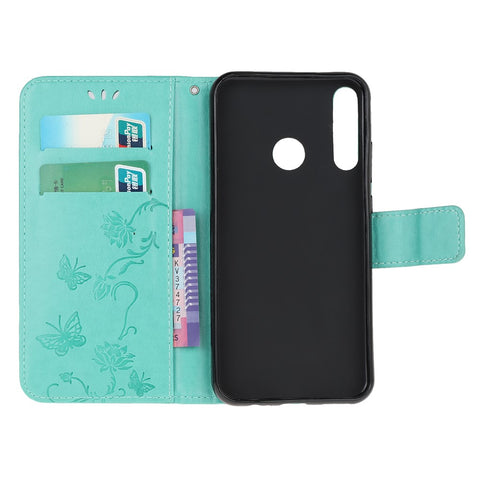 Imprint Butterfly Flower Wallet Leather Cover for  Huawei P40 lite E/Y7p/Honor 9C