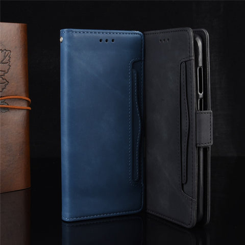 Multiple Card Slots Leather Wallet Stand Shell for Huawei P40