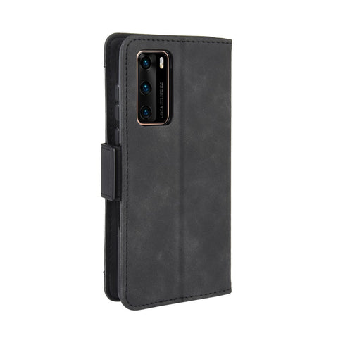 Multiple Card Slots Leather Wallet Stand Shell for Huawei P40