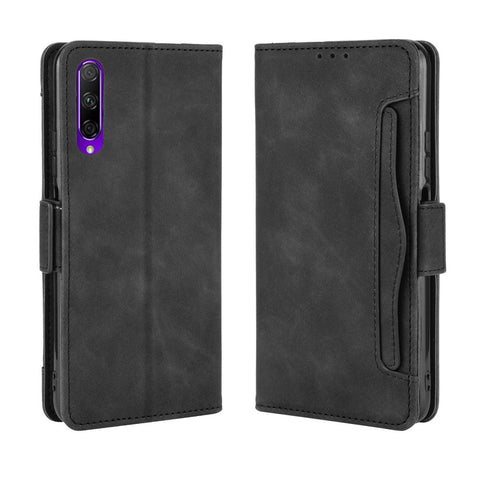 Multiple Card Slots Leather Wallet Stand Case for Huawei Y9s / Honor 9X Pro / P Smart Pro (2019) / Honor 9X (For China)