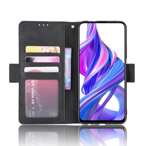 Multiple Card Slots Leather Wallet Stand Case for Huawei Y9s / Honor 9X Pro / P Smart Pro (2019) / Honor 9X (For China)