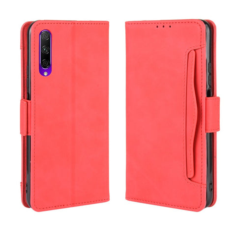 Multiple Card Slots Leather Wallet Stand Case for Huawei Y9s / Honor 9X Pro / P Smart Pro (2019) / Honor 9X (For China)