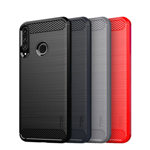 MOFI Brushed TPU Carbon Fiber Mobile Phone Shell for Huawei P40 lite E/Honor 9C/Y7p