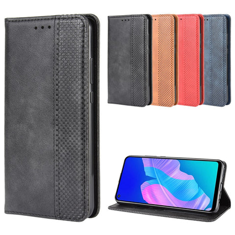 Magnetic Retro Surface Leather with Wallet Shell for Huawei P40 lite E/Y7p/Honor 9C