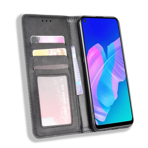 Magnetic Retro Surface Leather with Wallet Shell for Huawei P40 lite E/Y7p/Honor 9C
