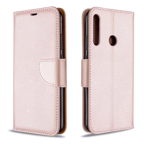 Litchi Skin Wallet Leather Phone Case with Strap for Huawei P40 lite E/Y7p/Honor 9C