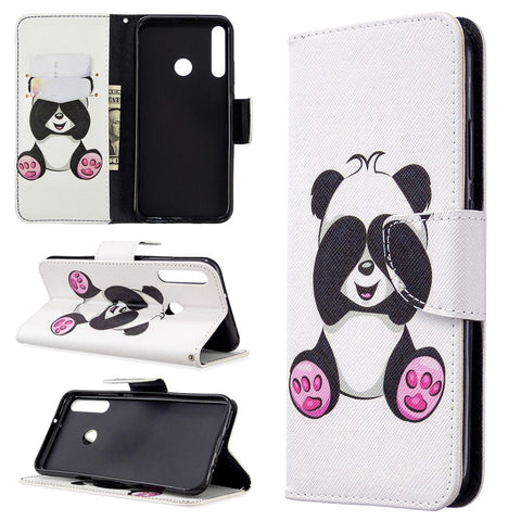 Pattern Printing Leather Wallet Case for Huawei P40 lite E / Y7p