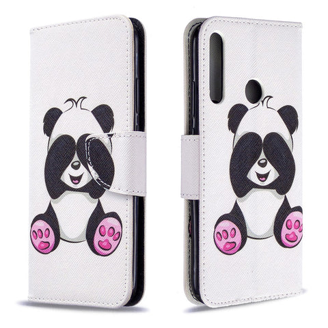 Pattern Printing Leather Wallet Case for Huawei P40 lite E / Y7p