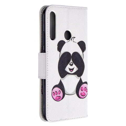 Pattern Printing Leather Wallet Case for Huawei P40 lite E / Y7p