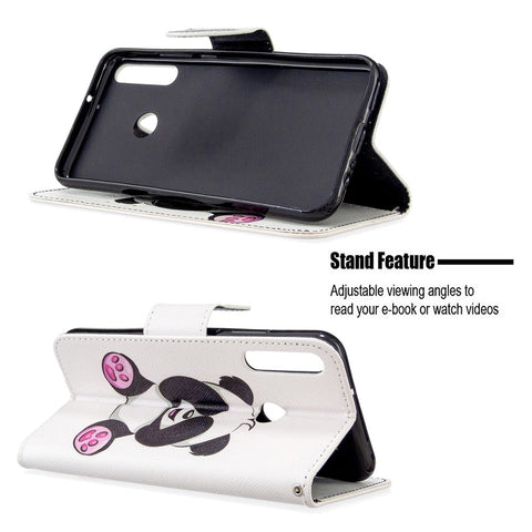 Pattern Printing Leather Wallet Case for Huawei P40 lite E / Y7p