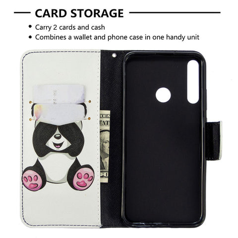 Pattern Printing Leather Wallet Case for Huawei P40 lite E / Y7p