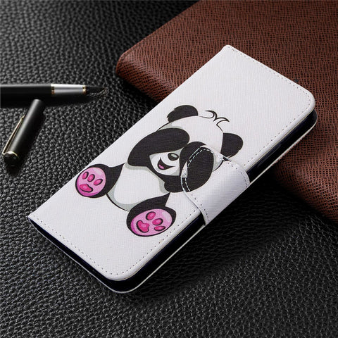 Pattern Printing Leather Wallet Case for Huawei P40 lite E / Y7p