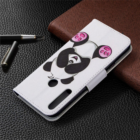 Pattern Printing Leather Wallet Case for Huawei P40 lite E / Y7p