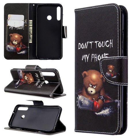 Pattern Printing Leather Wallet Shell for Huawei P40 Lite E / Y7p