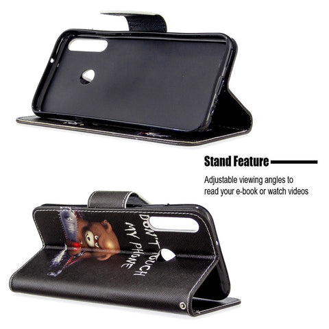 Pattern Printing Leather Wallet Shell for Huawei P40 Lite E / Y7p