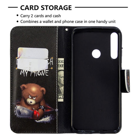 Pattern Printing Leather Wallet Shell for Huawei P40 Lite E / Y7p