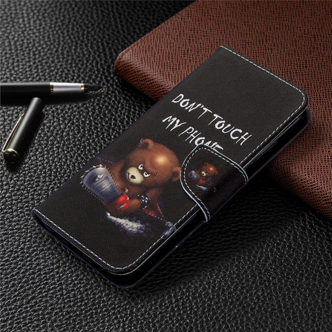 Pattern Printing Leather Wallet Shell for Huawei P40 Lite E / Y7p