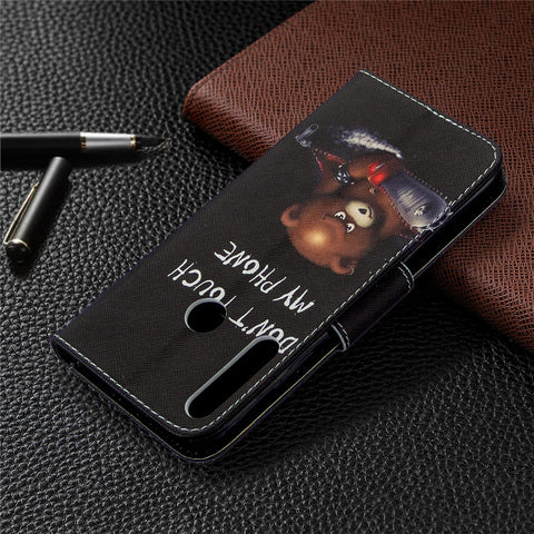 Pattern Printing Leather Wallet Shell for Huawei P40 Lite E / Y7p