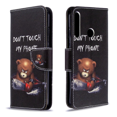 Pattern Printing Leather Wallet Shell for Huawei P40 Lite E / Y7p