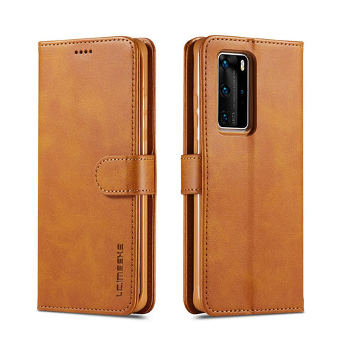 LC.IMEEKE Leather Wallet Stand Case for Huawei P40 Pro