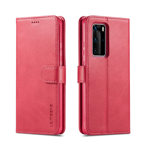 LC.IMEEKE Leather Wallet Stand Case for Huawei P40 Pro