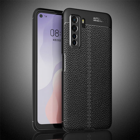 Litchi Texture Soft TPU Mobile Phone Shell for Huawei nova 7 SE/P40 lite 5G