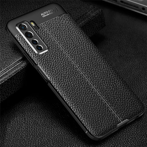Litchi Texture Soft TPU Mobile Phone Shell for Huawei nova 7 SE/P40 lite 5G