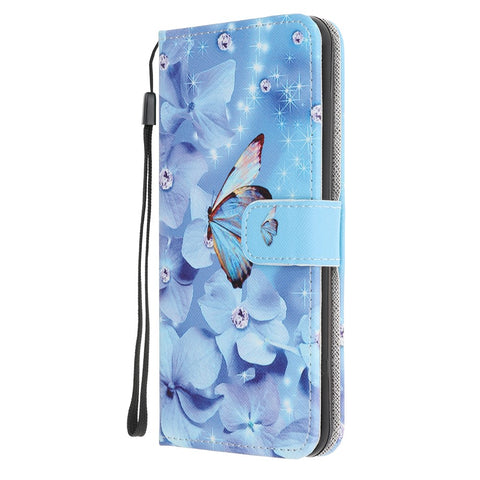Cross Texture Pattern Printing Leather Wallet Cover with Strap for Huawei P40