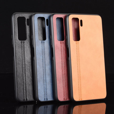 Hybrid Case PU Leather Coated PC + TPU Phone Case Cover for Huawei nova 7 SE/P40 lite 5G