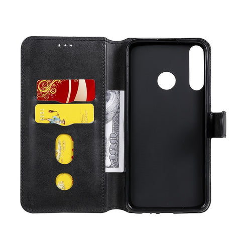 Classic Wallet Stand Flip Leather Phone Case for Huawei P40 Lite E / Y7p