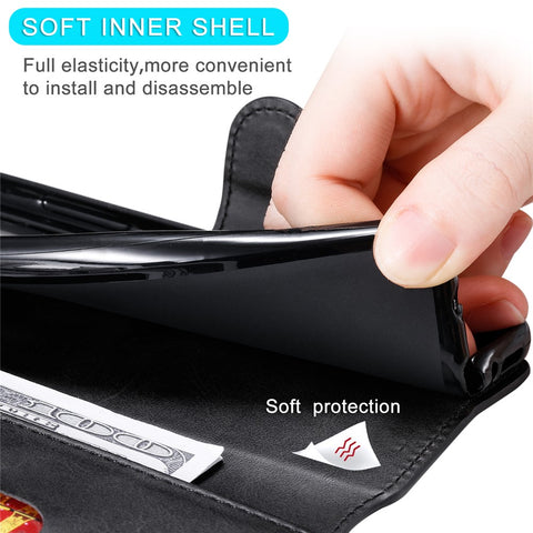 Classic Wallet Stand Flip Leather Phone Case for Huawei P40 Lite E / Y7p