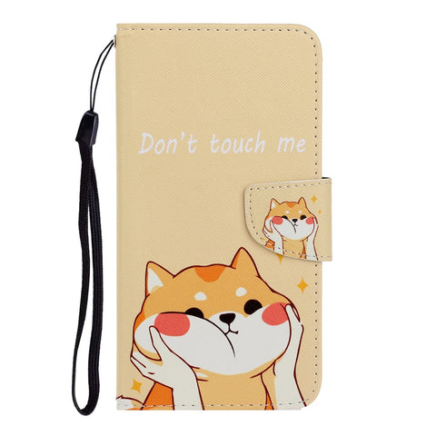 Pattern Printing Magnetic Leather Wallet Case with Strap for Huawei P40 lite E/Y7p/Honor 9C