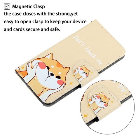 Pattern Printing Magnetic Leather Wallet Case with Strap for Huawei P40 lite E/Y7p/Honor 9C