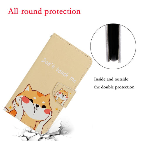 Pattern Printing Magnetic Leather Wallet Case with Strap for Huawei P40 lite E/Y7p/Honor 9C