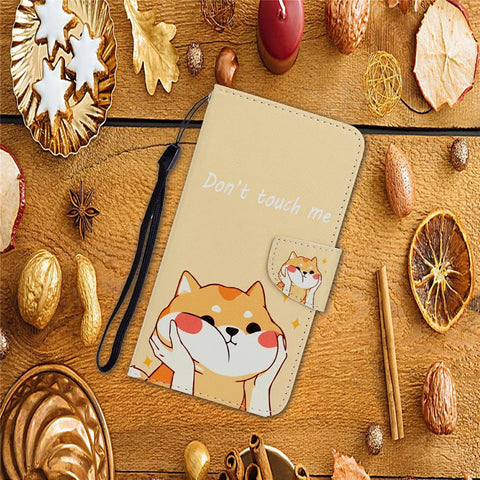 Pattern Printing Magnetic Leather Wallet Case with Strap for Huawei P40 lite E/Y7p/Honor 9C