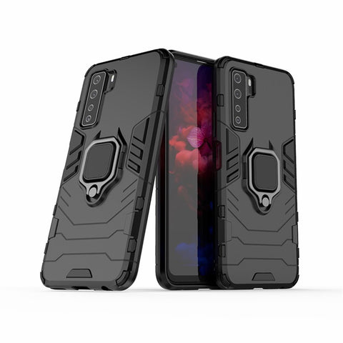 Ring Holder Kickstand PC TPU Combo Phone Cover for Huawei nova 7 SE/P40 Lite 5G