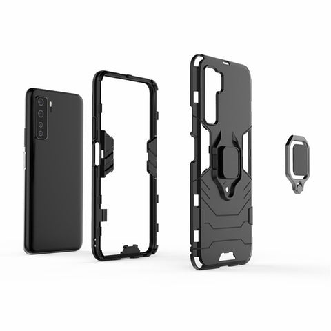Ring Holder Kickstand PC TPU Combo Phone Cover for Huawei nova 7 SE/P40 Lite 5G