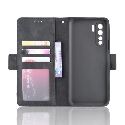 PU Leather with Multiple Card Slots Mobile Phone Shell for Huawei nova 7 SE/P40 Lite 5G