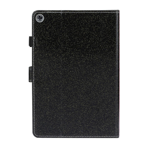 Glitter Powder Shiny Leather Smart Case with Card Slots for Huawei MediaPad M5 lite 10
