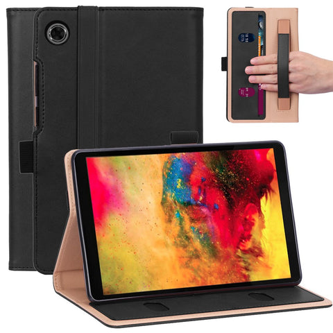 WY-2099 for Huawei MatePad T8 Leather Tablet Case with Elastic Band and Hand Strap