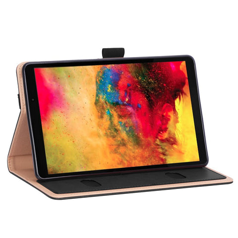 WY-2099 for Huawei MatePad T8 Leather Tablet Case with Elastic Band and Hand Strap