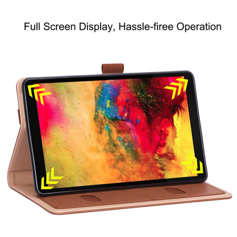WY-2099 for Huawei MatePad T8 Leather Tablet Case with Elastic Band and Hand Strap