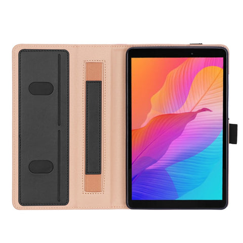 WY-2099 for Huawei MatePad T8 Leather Tablet Case with Elastic Band and Hand Strap