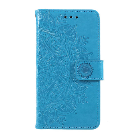 Imprinted Mandala Pattern PU Leather Cover for Huawei Y5p/Honor 9S