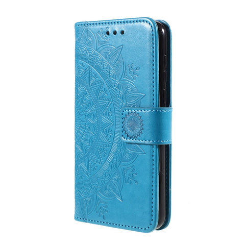 Imprinted Mandala Pattern PU Leather Cover for Huawei Y5p/Honor 9S