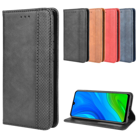 Auto-absorbed Retro PU Leather Case  for Huawei P smart 2020/Nova Lite 3+