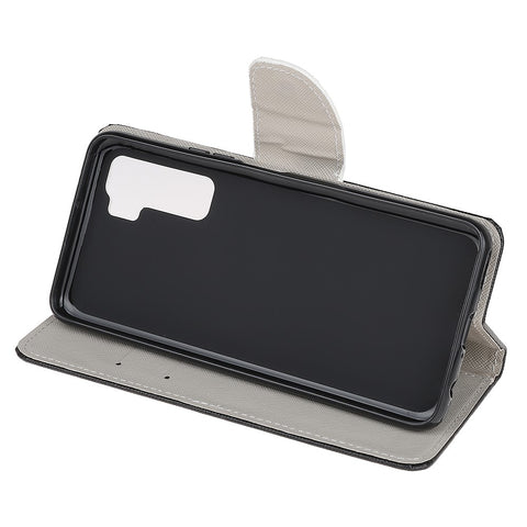 Pattern Printing Wallet Flip Leather Phone Cover for Huawei nova 7 SE/P40 Lite 5G